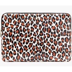G Kate Spade Madison Spotted Leopard Universal Laptop Sleeve KI379 NWT Leopardo